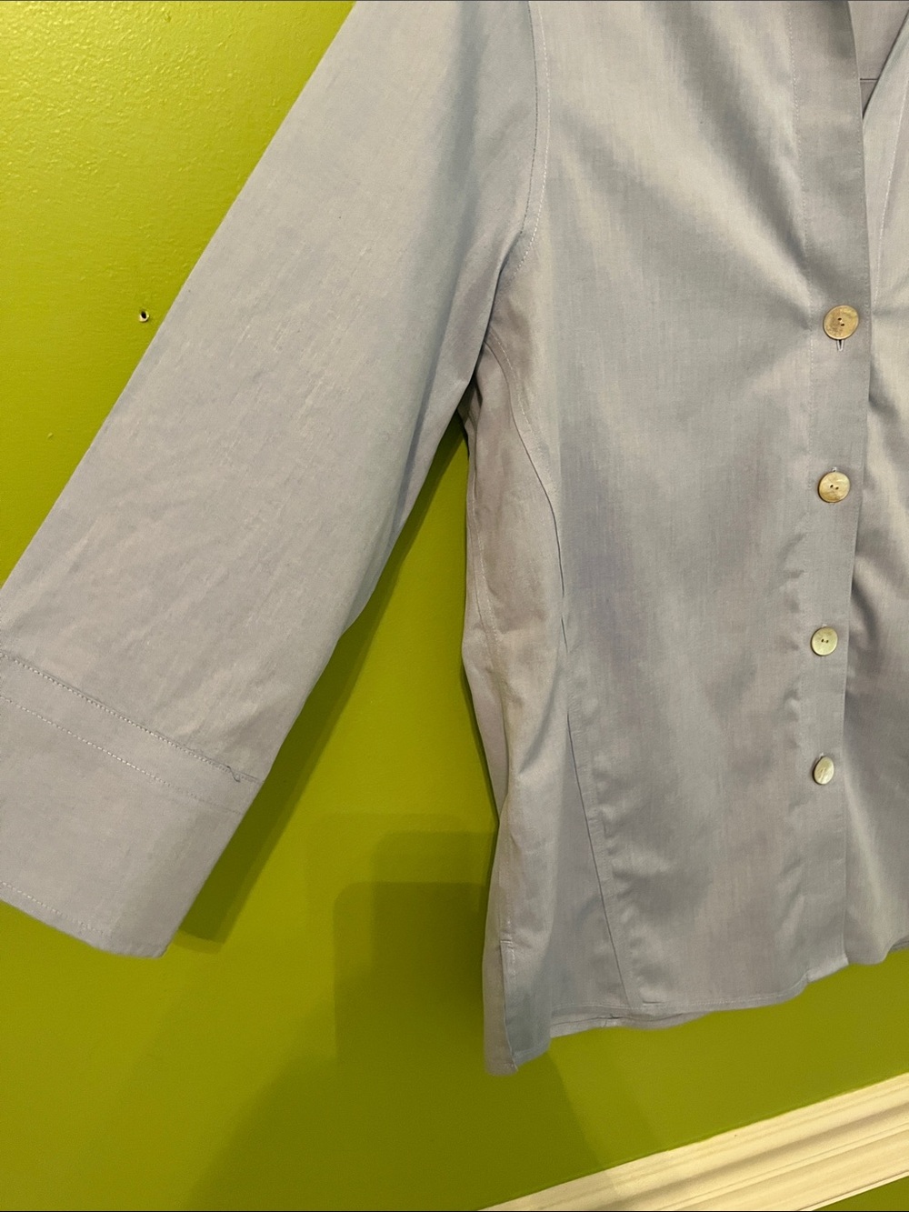 Foxcroft Heritage Non-Iron Fitted Shirt classic Blue - Picture 4 of 8
